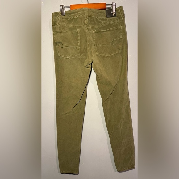 American Eagle Olive Stretch Pants, Jeggings-360• super stretch, size 6 - Picture 3 of 6